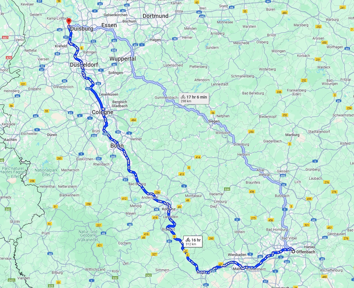 Anreise von Offenbach am Main Zu Moers Über 