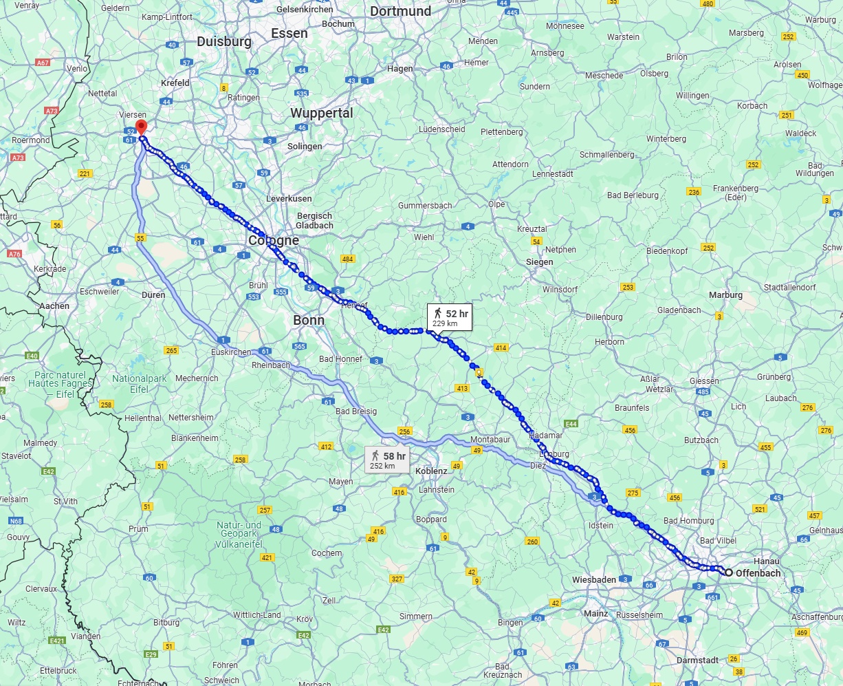 Anreise von Offenbach am Main Zu Mönchengladbach Über 