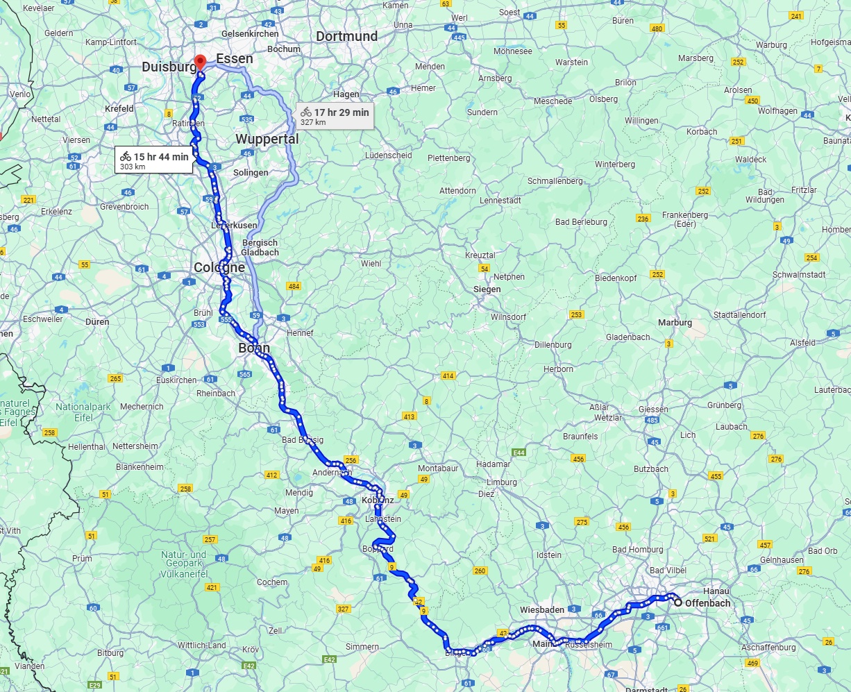 Anreise von Offenbach am Main Zu Mülheim an der Ruhr Über 