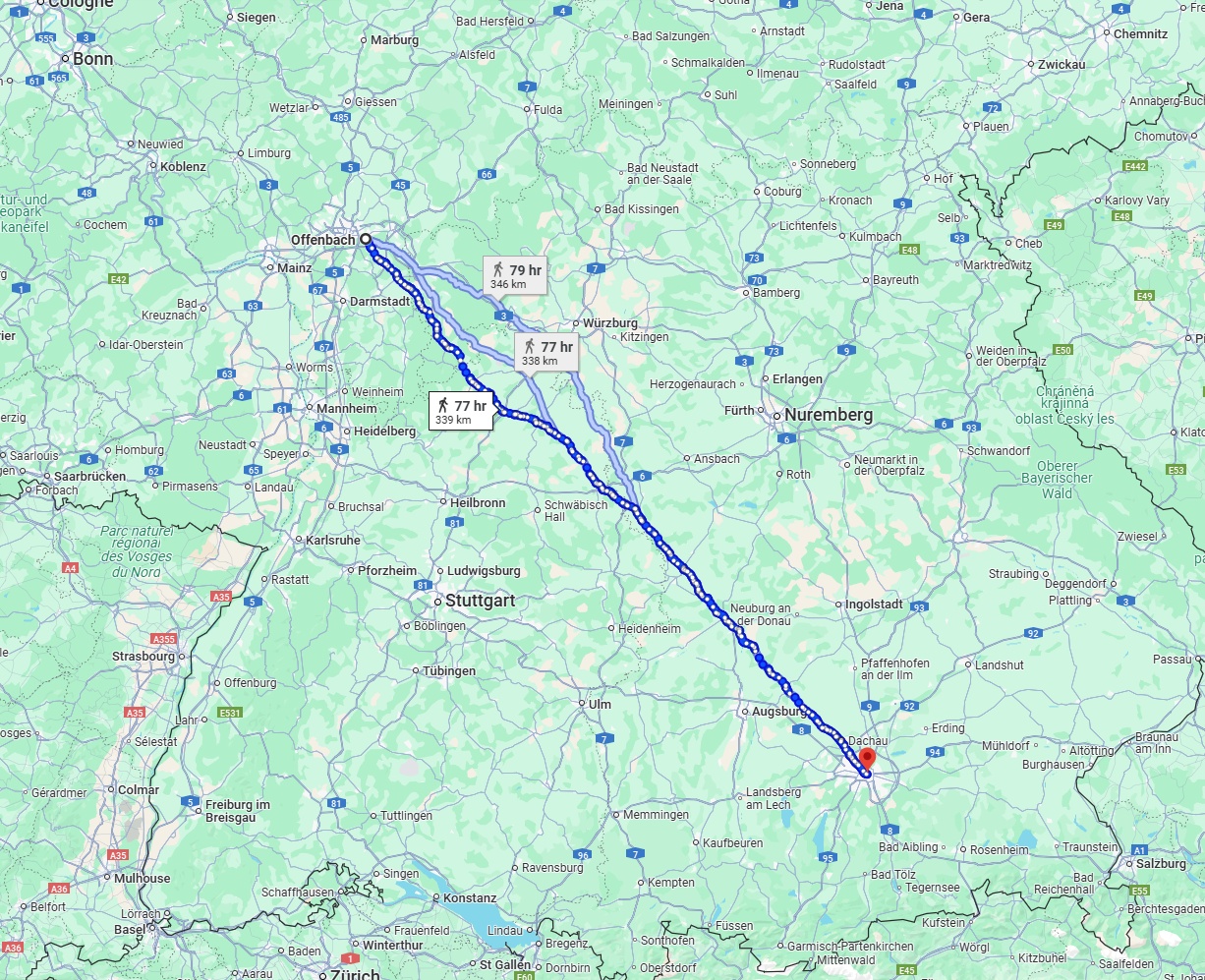 Anreise von Offenbach am Main Zu München Über 