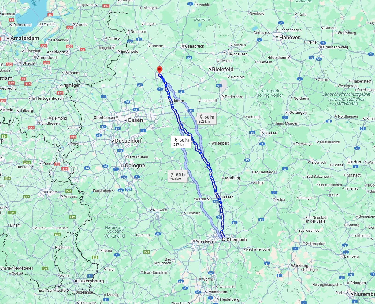 Anreise von Offenbach am Main Zu Münster Über 