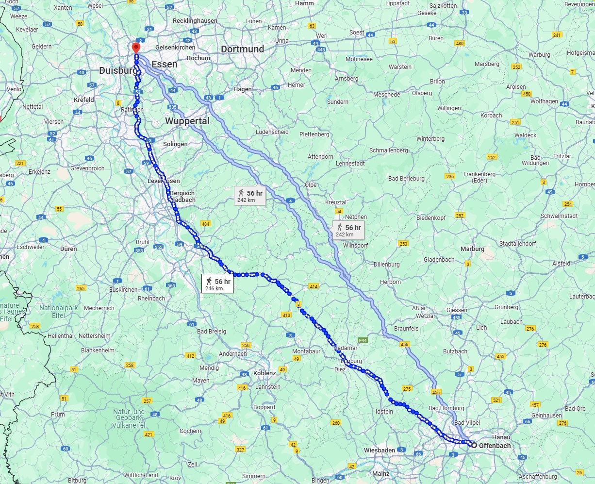 Anreise von Offenbach am Main Zu Oberhausen Über 
