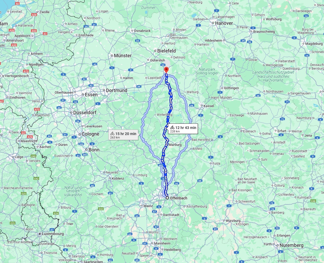 Anreise von Offenbach am Main Zu Paderborn Über 