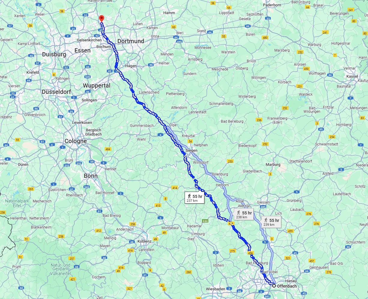 Anreise von Offenbach am Main Zu Recklinghausen Über 