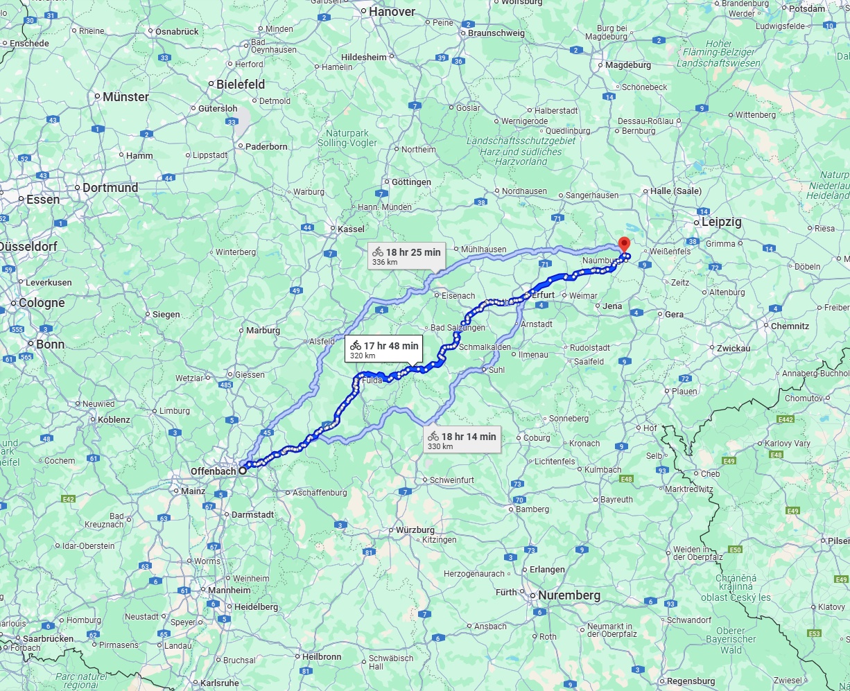 Anreise von Offenbach am Main Zu Saale Über 