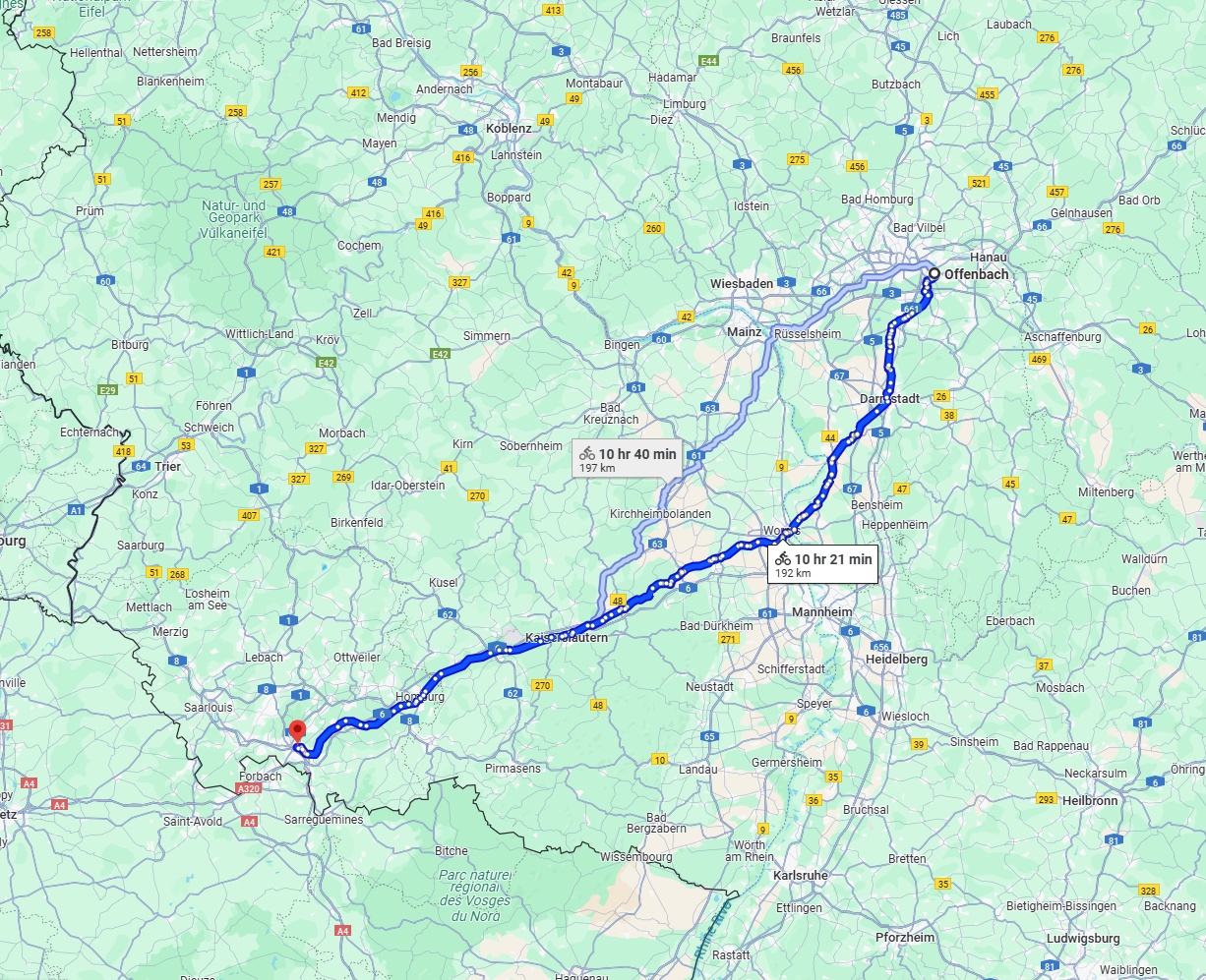 Anreise von Offenbach am Main Zu Saarbrücken Über 