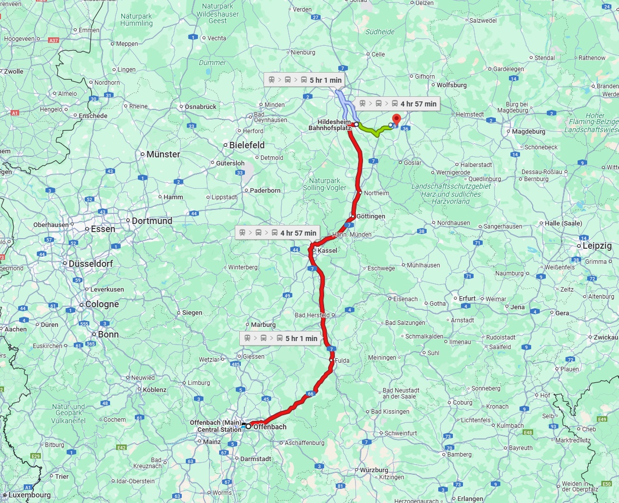 Anreise von Offenbach am Main Zu Salzgitter Über 