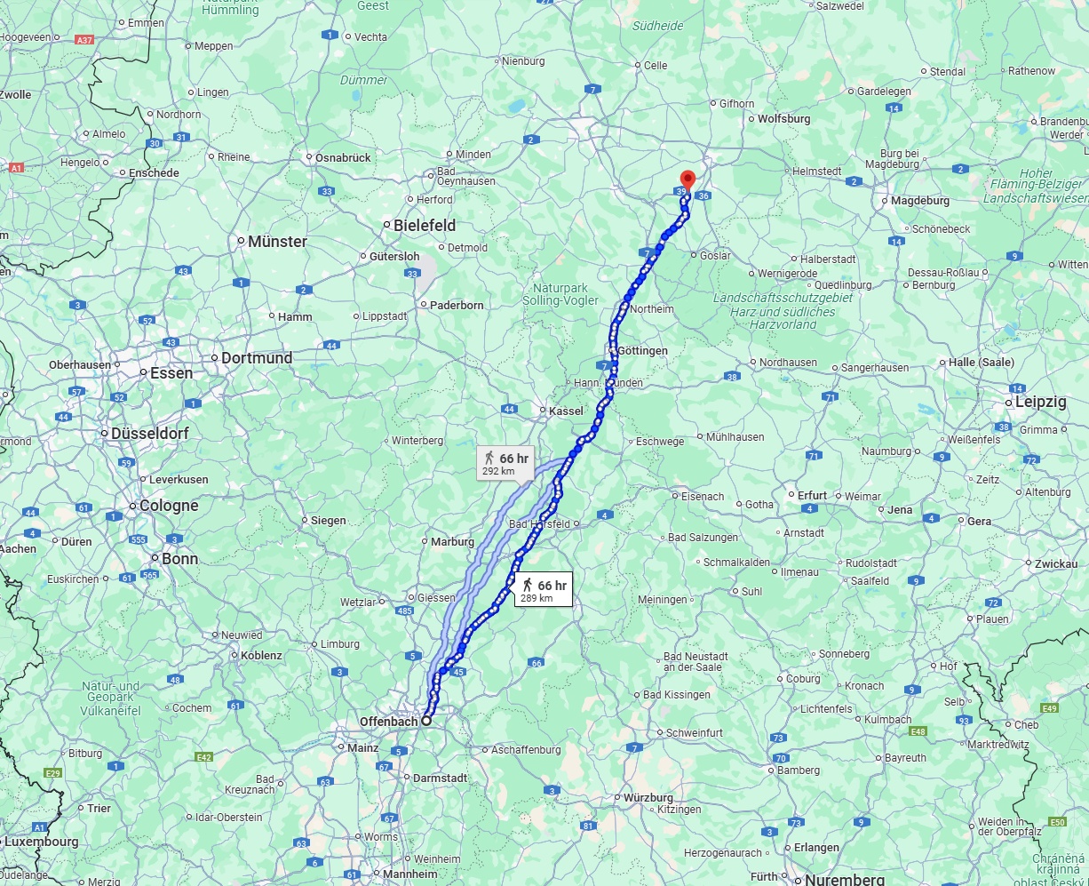 Anreise von Offenbach am Main Zu Salzgitter Über 