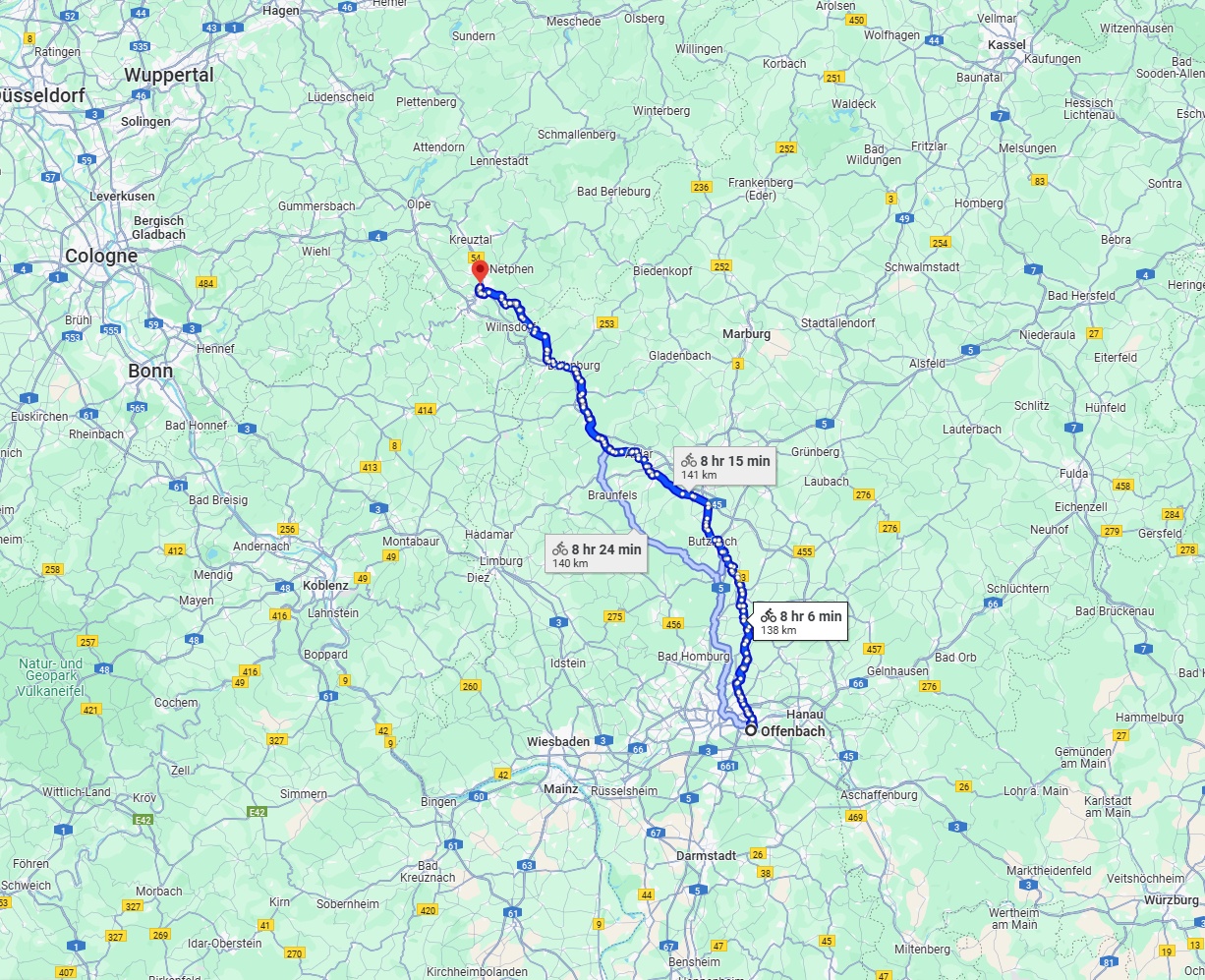 Anreise von Offenbach am Main Zu Siegen Über 