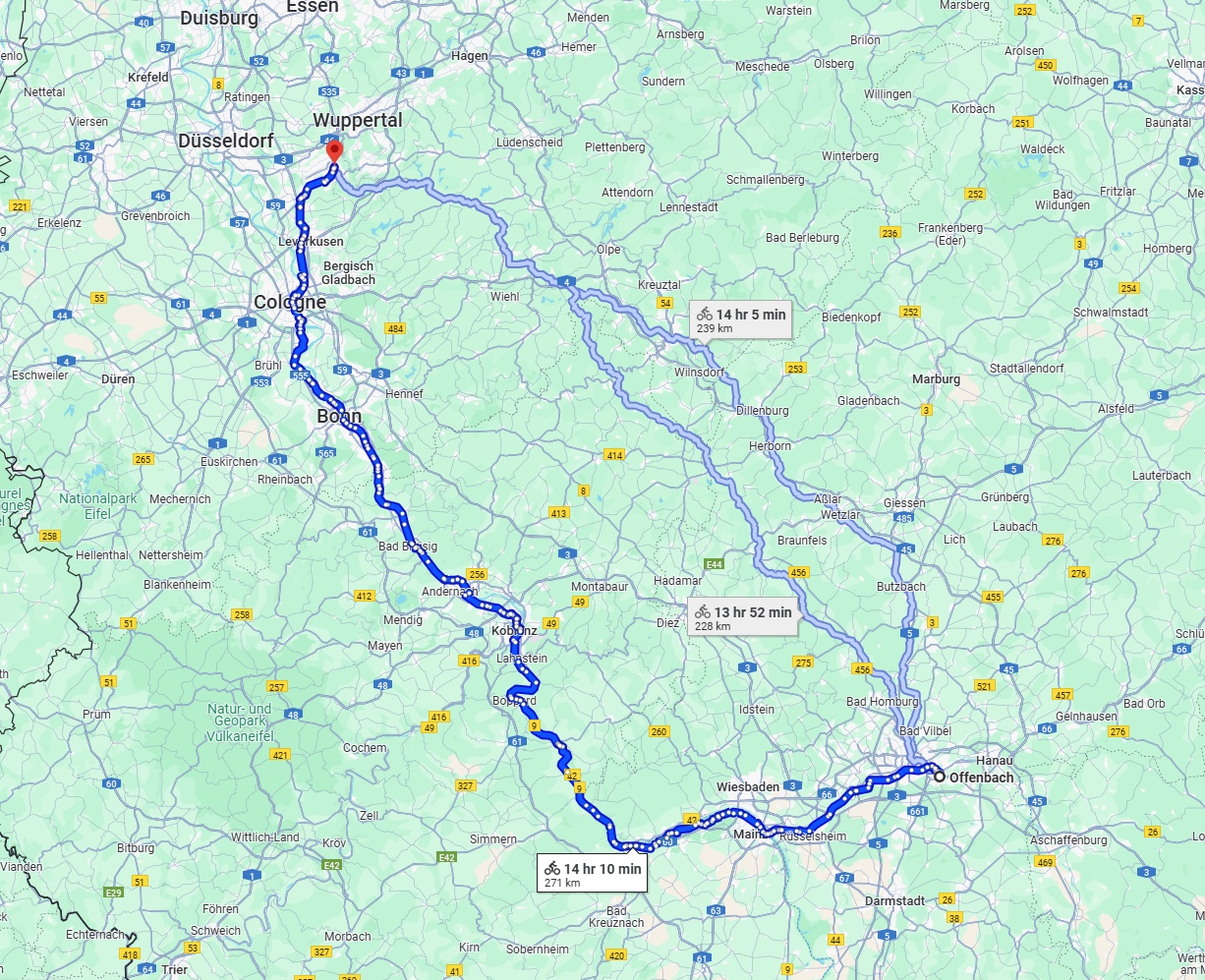 Anreise von Offenbach am Main Zu Solingen Über 