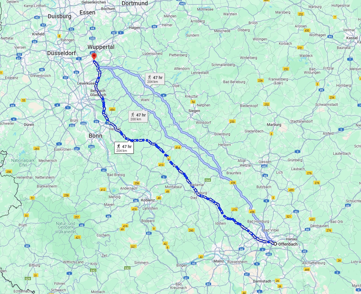 Anreise von Offenbach am Main Zu Solingen Über 
