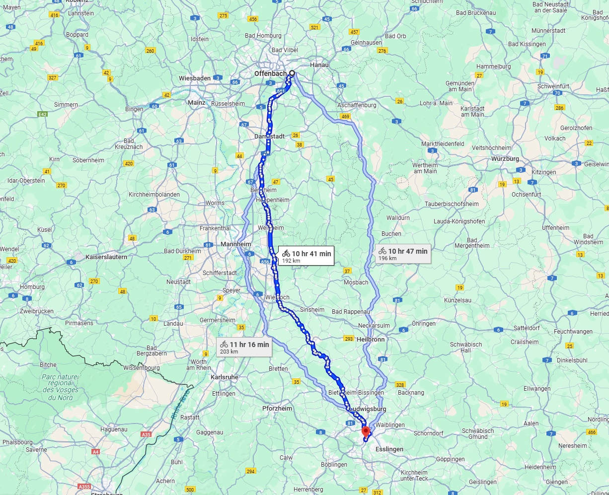 Anreise von Offenbach am Main Zu Stuttgart Über 