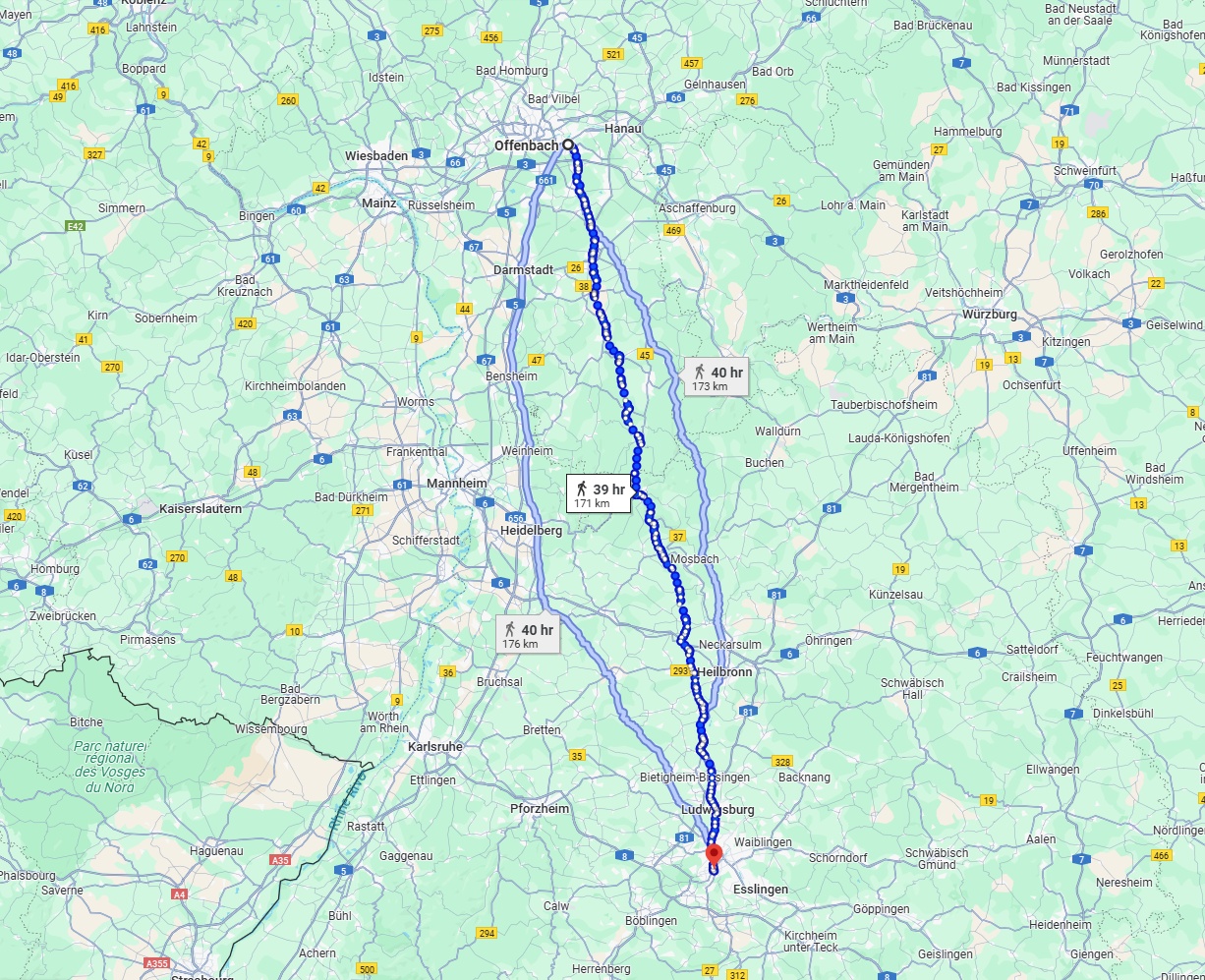 Anreise von Offenbach am Main Zu Stuttgart Über 