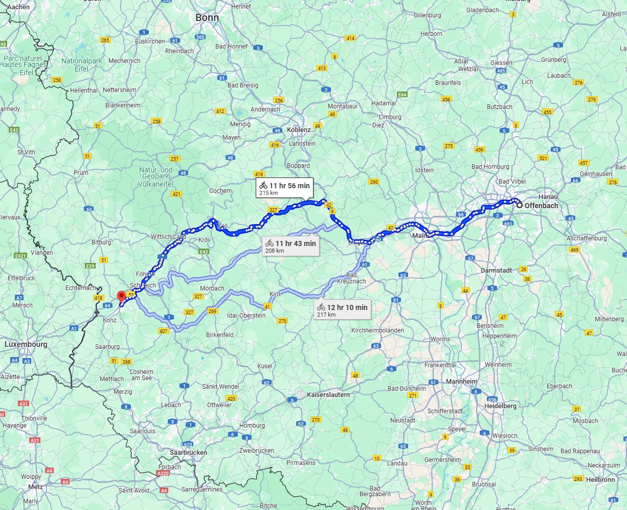 Anreise von Offenbach am Main Zu Trier Über 