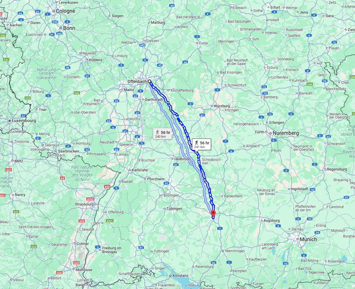 Anreise von Offenbach am Main Zu Ulm Über 