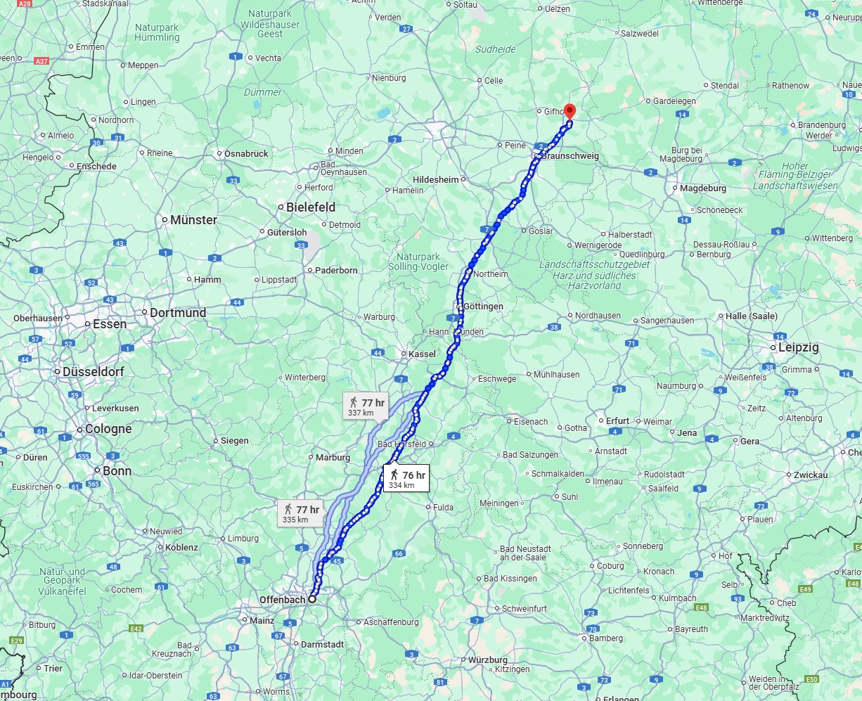 Anreise von Offenbach am Main Zu Wolfsburg Über 