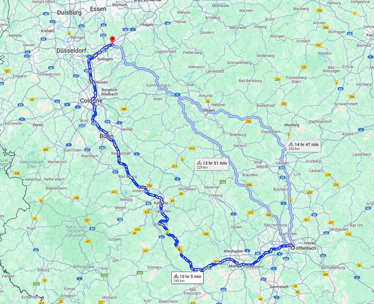 Anreise von Offenbach am Main Zu Wuppertal Über 