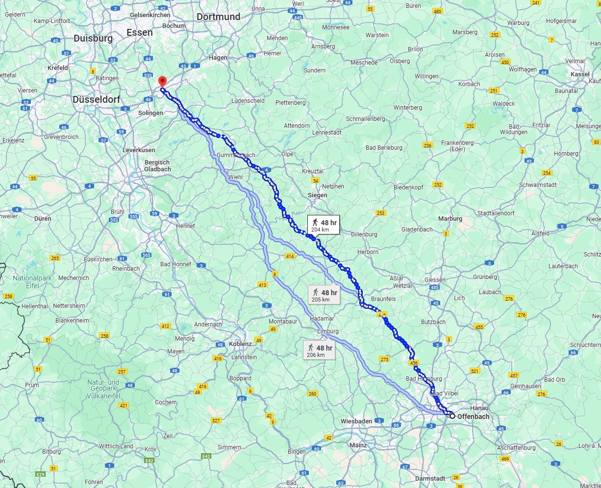 Anreise von Offenbach am Main Zu Wuppertal Über 