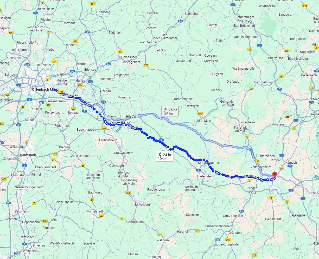 Anreise von Offenbach am Main Zu Würzburg Über 