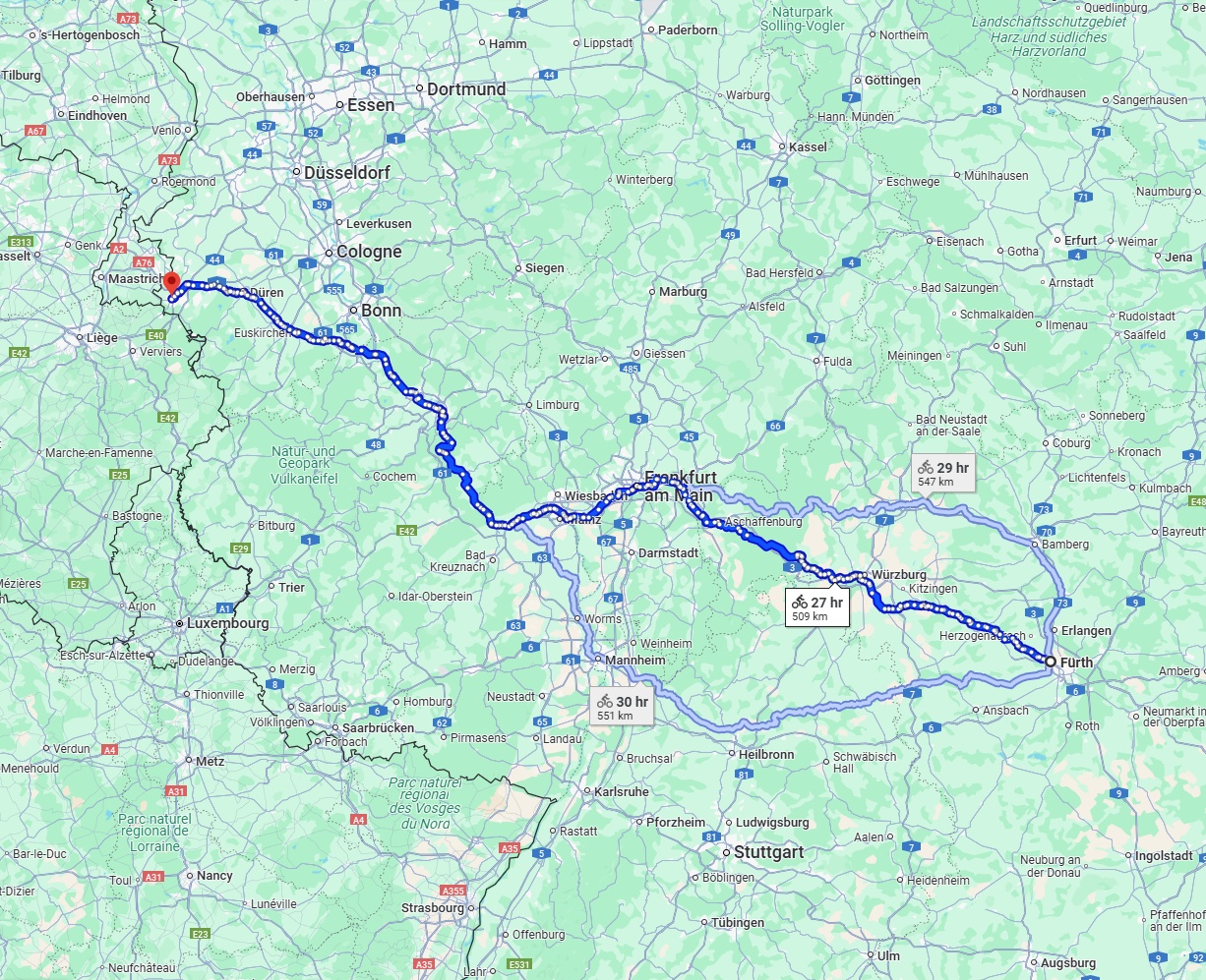Anreise von Fürth Zu Aachen Über 