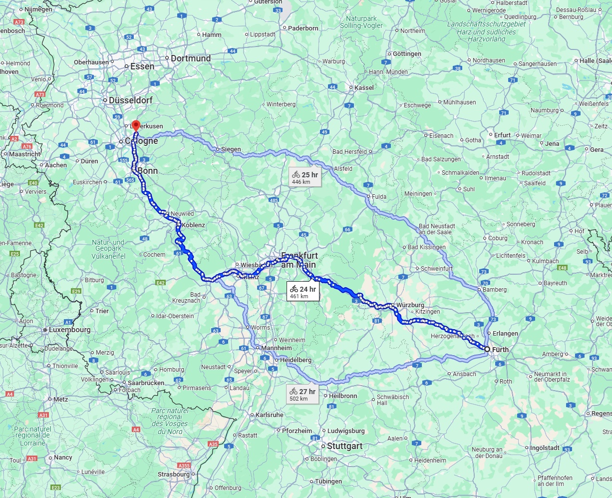 Anreise von Fürth Zu Bergisch Gladbach Über 
