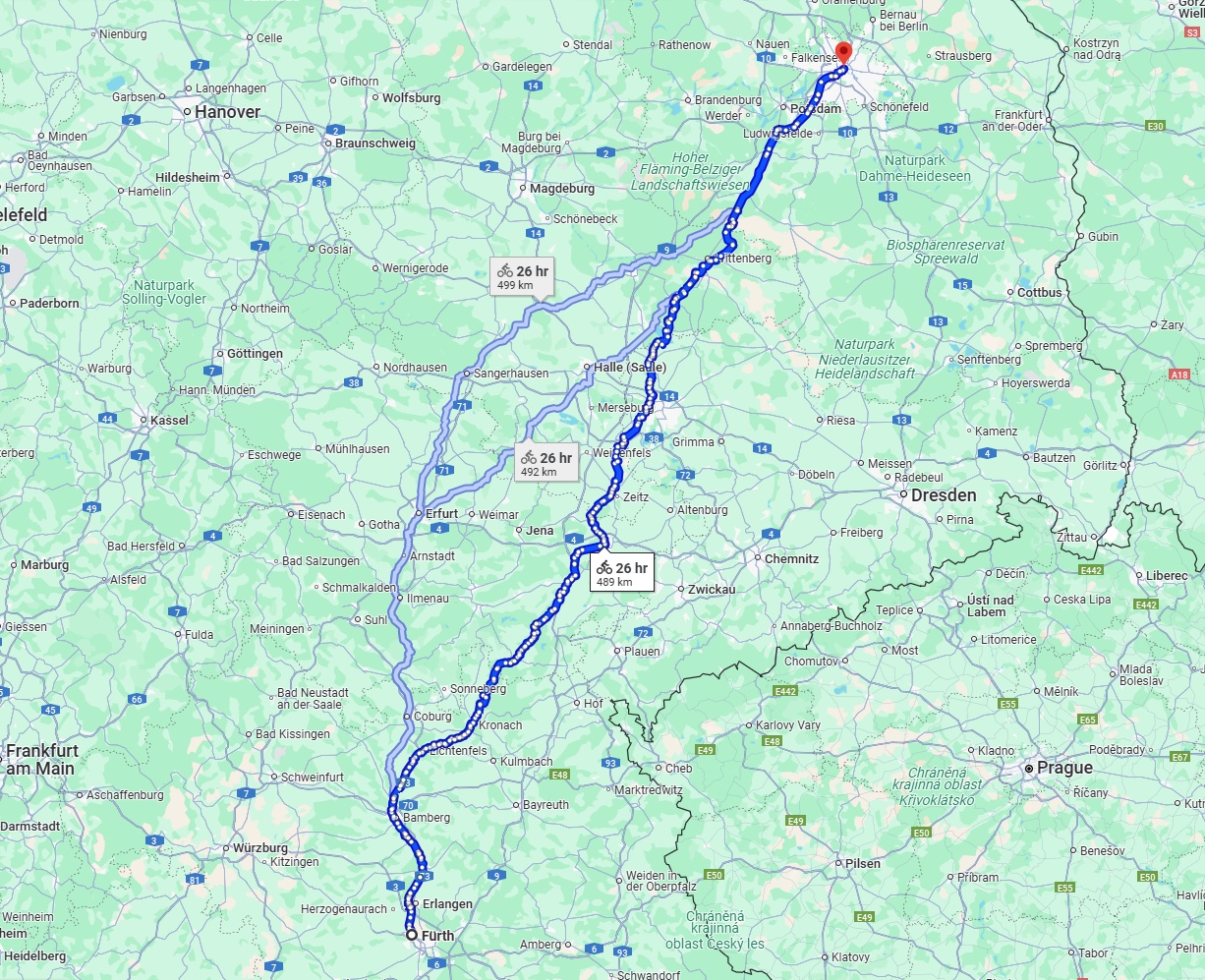 Anreise von Fürth Zu Berlin Über 