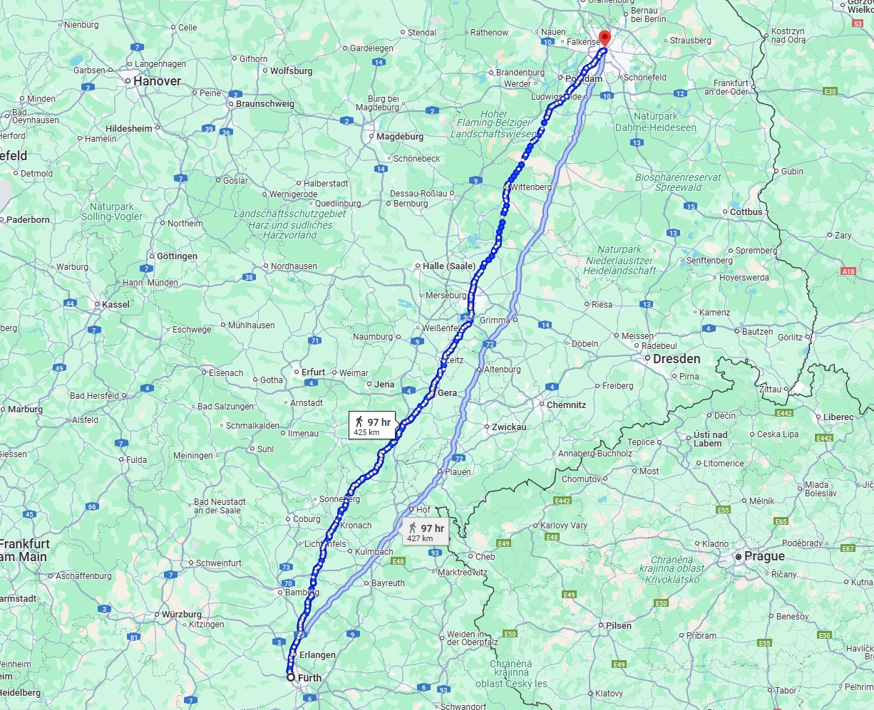 Anreise von Fürth Zu Berlin Über 