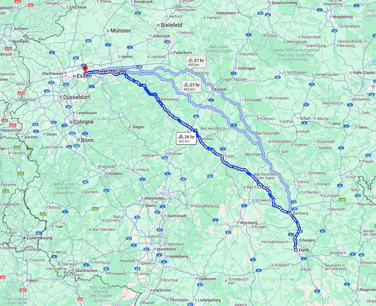 Anreise von Fürth Zu Bochum Über 