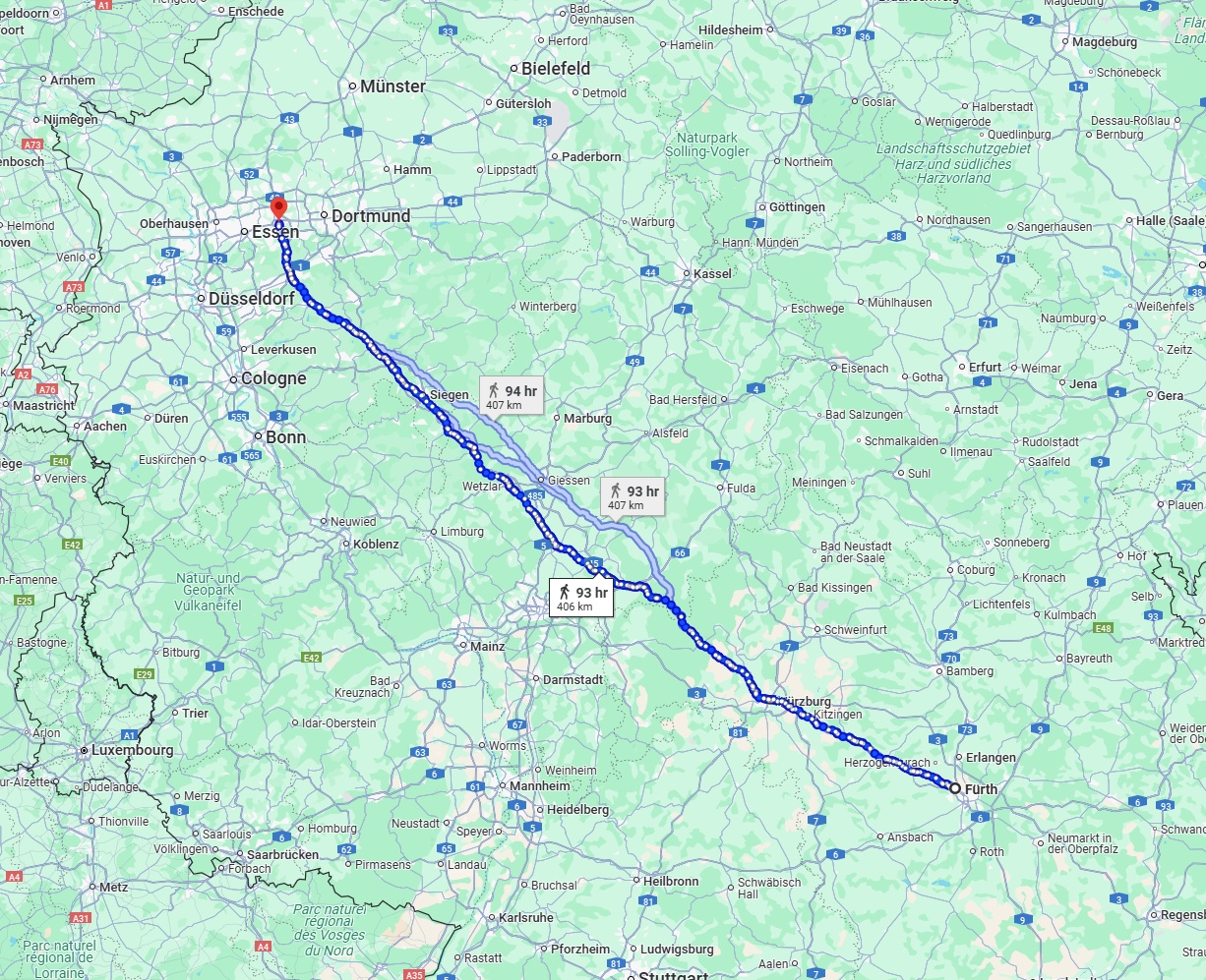Anreise von Fürth Zu Bochum Über 