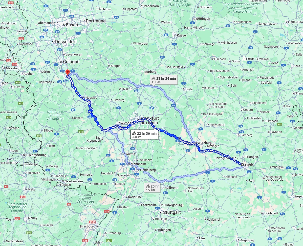 Anreise von Fürth Zu Bonn Über 
