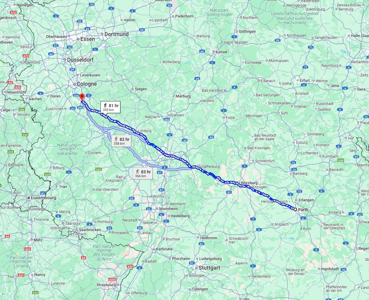 Anreise von Fürth Zu Bonn Über 