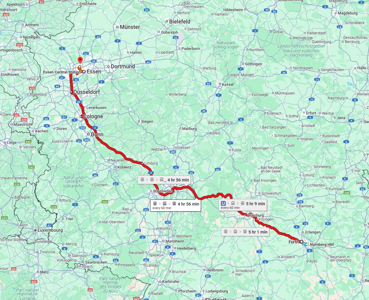 Anreise von Fürth Zu Bottrop Über 