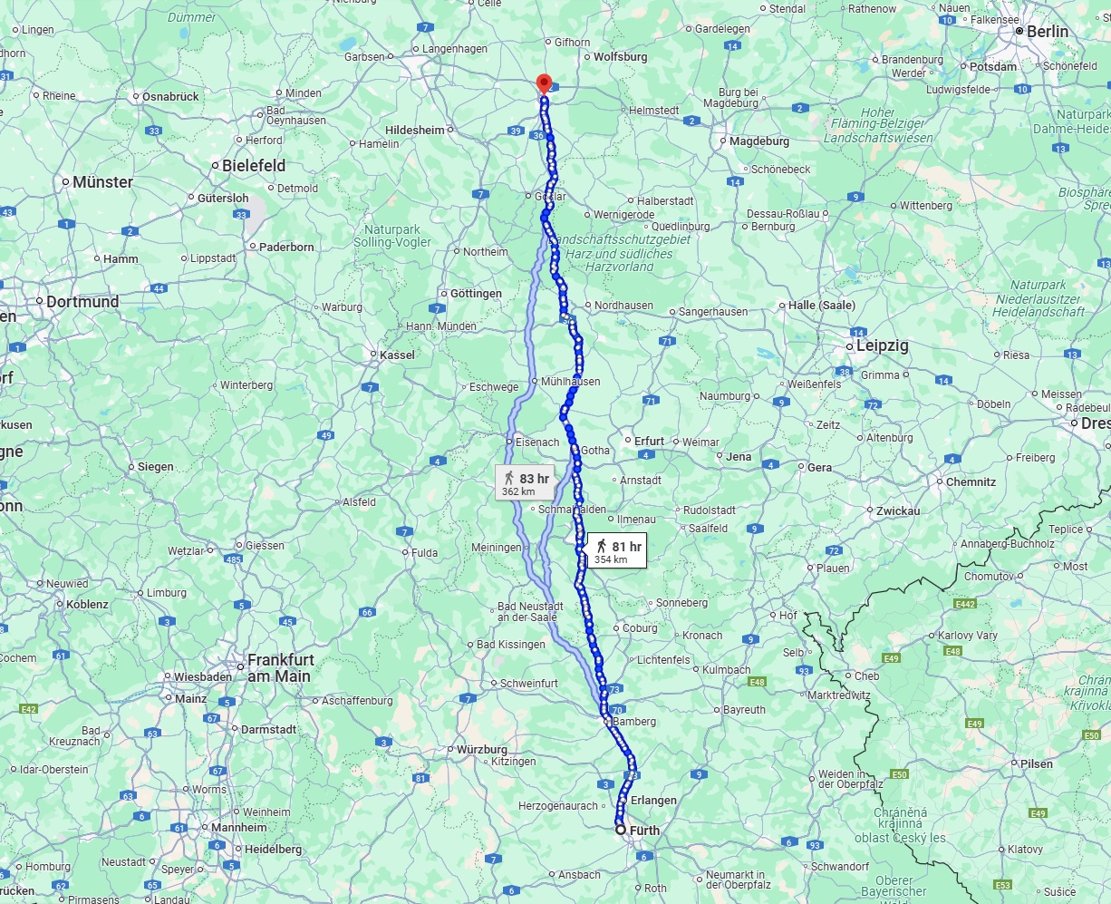 Anreise von Fürth Zu Braunschweig Über 