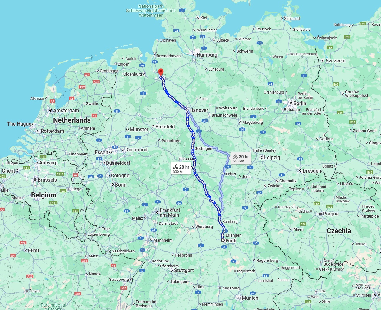 Anreise von Fürth Zu Bremen Über 