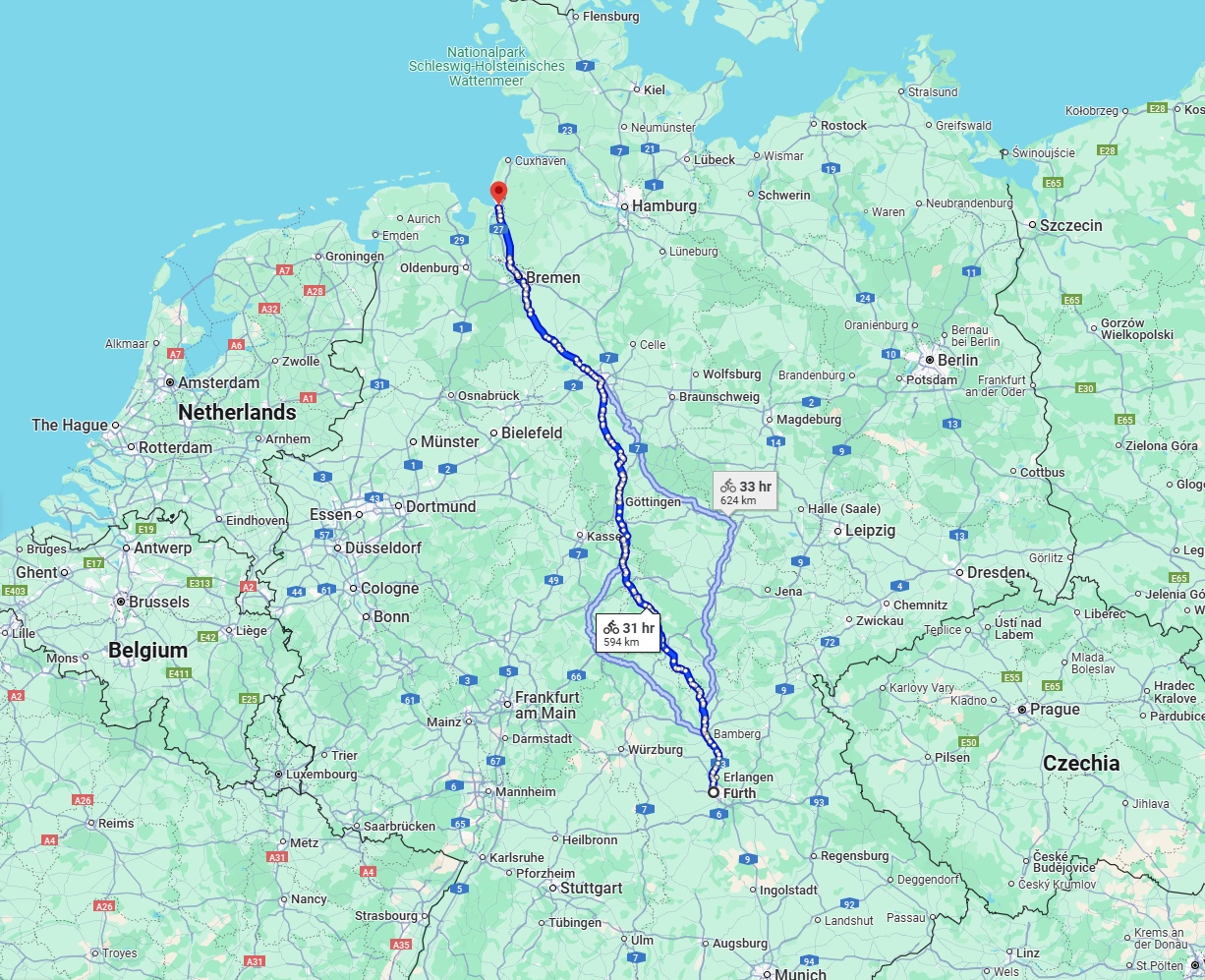 Anreise von Fürth Zu Bremerhaven Über 