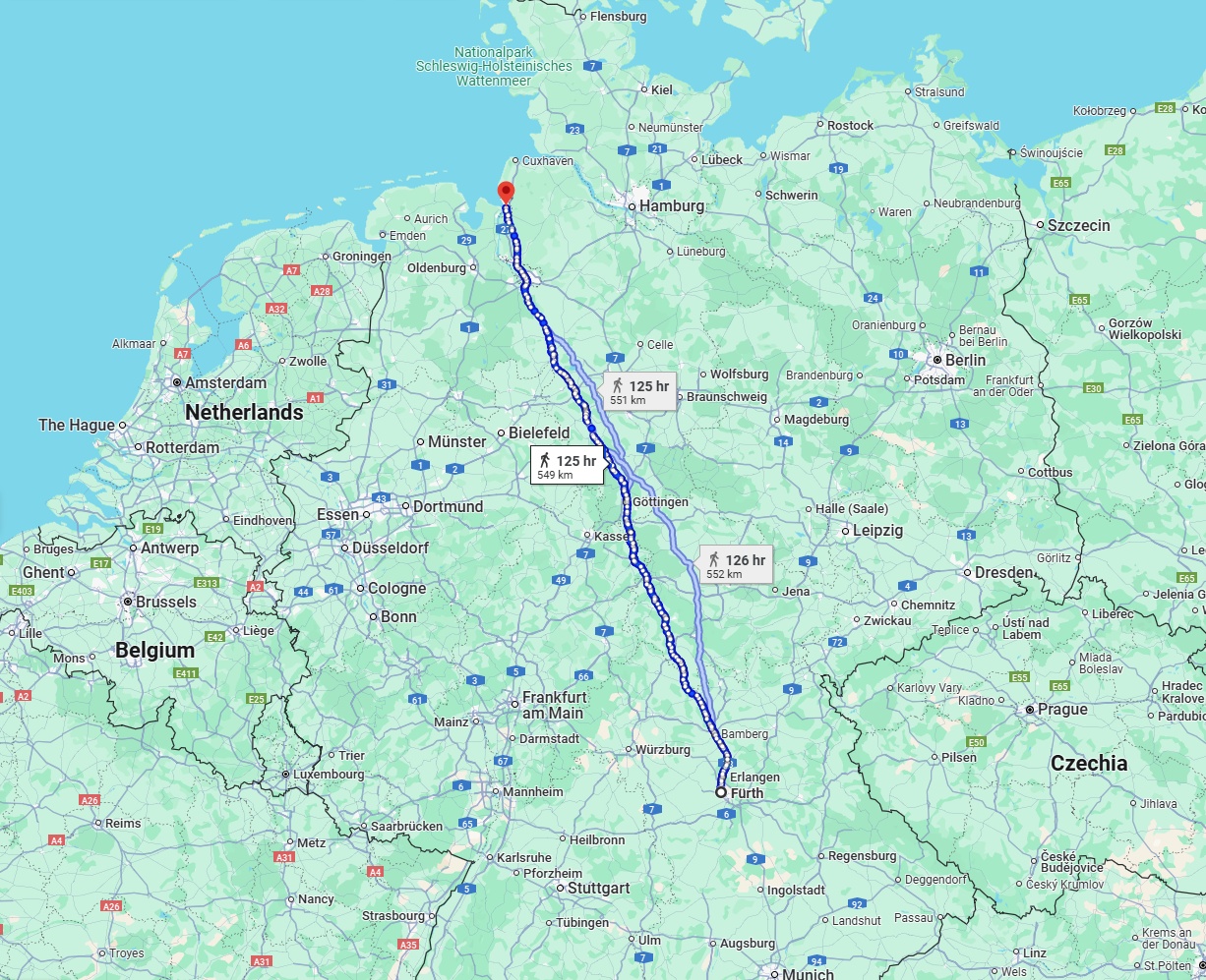 Anreise von Fürth Zu Bremerhaven Über 