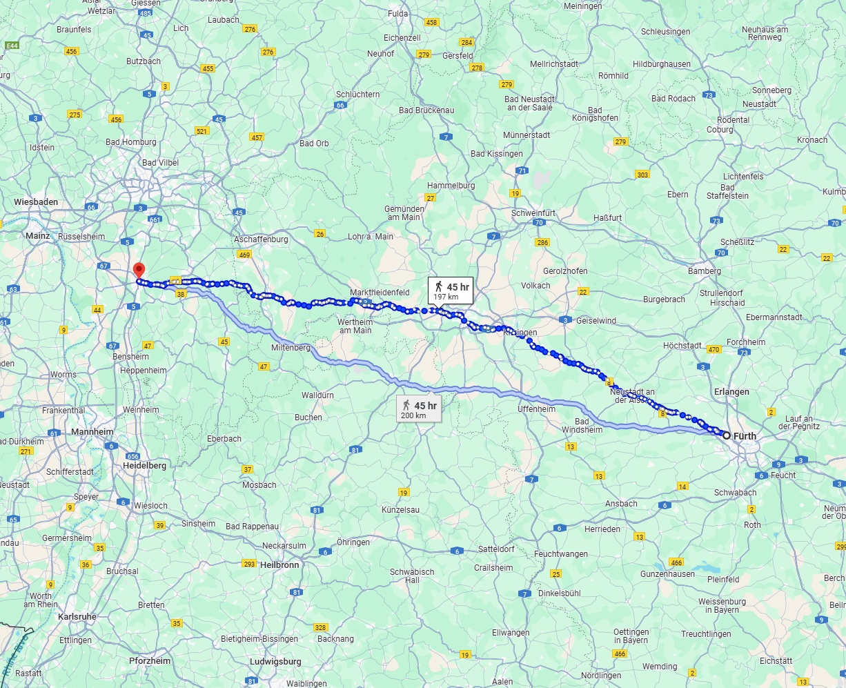 Anreise von Fürth Zu Darmstadt Über 