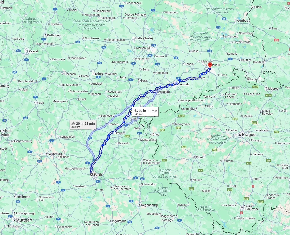 Anreise von Fürth Zu Dresden Über 