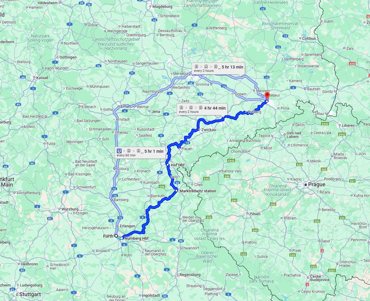 Anreise von Fürth Zu Dresden Über 