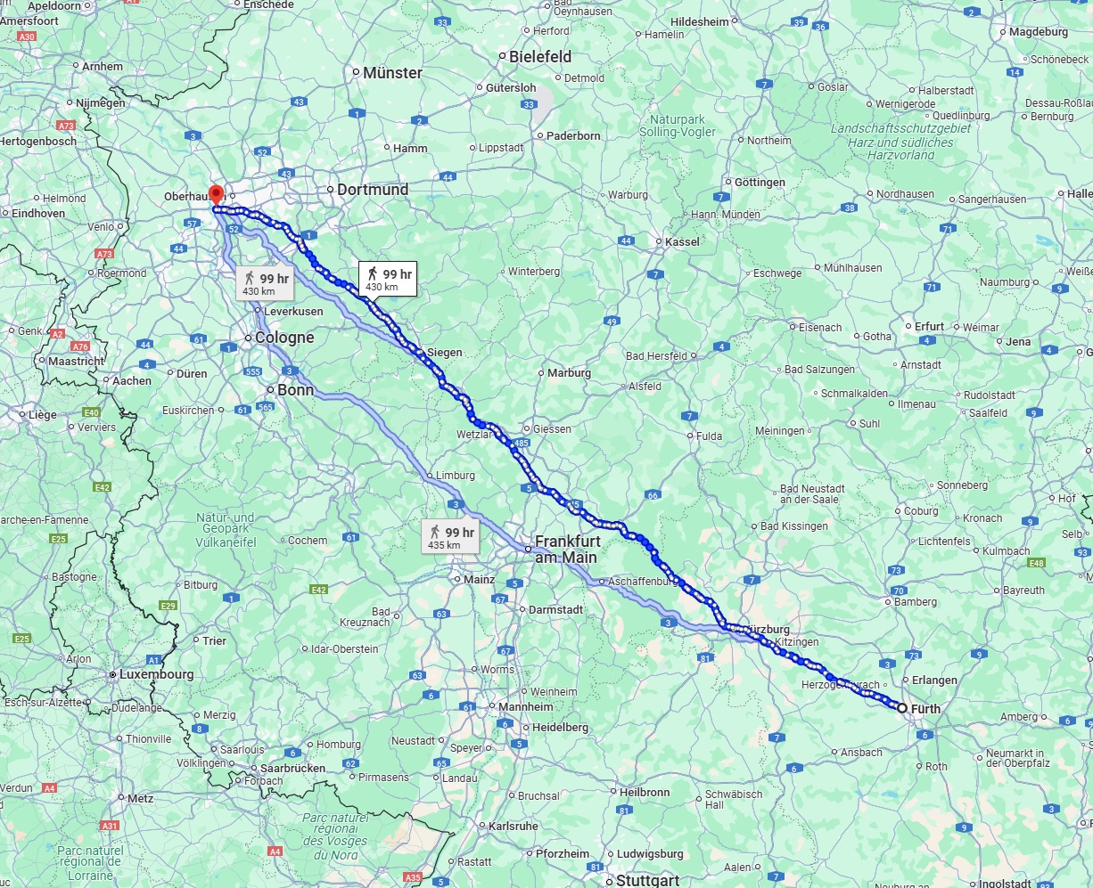 Anreise von Fürth Zu Duisburg Über 