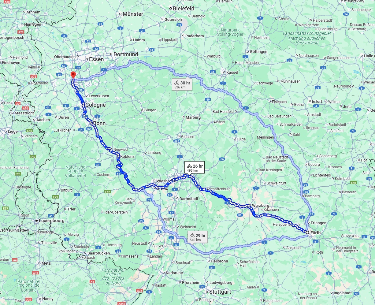 Anreise von Fürth Zu Düsseldorf Über 