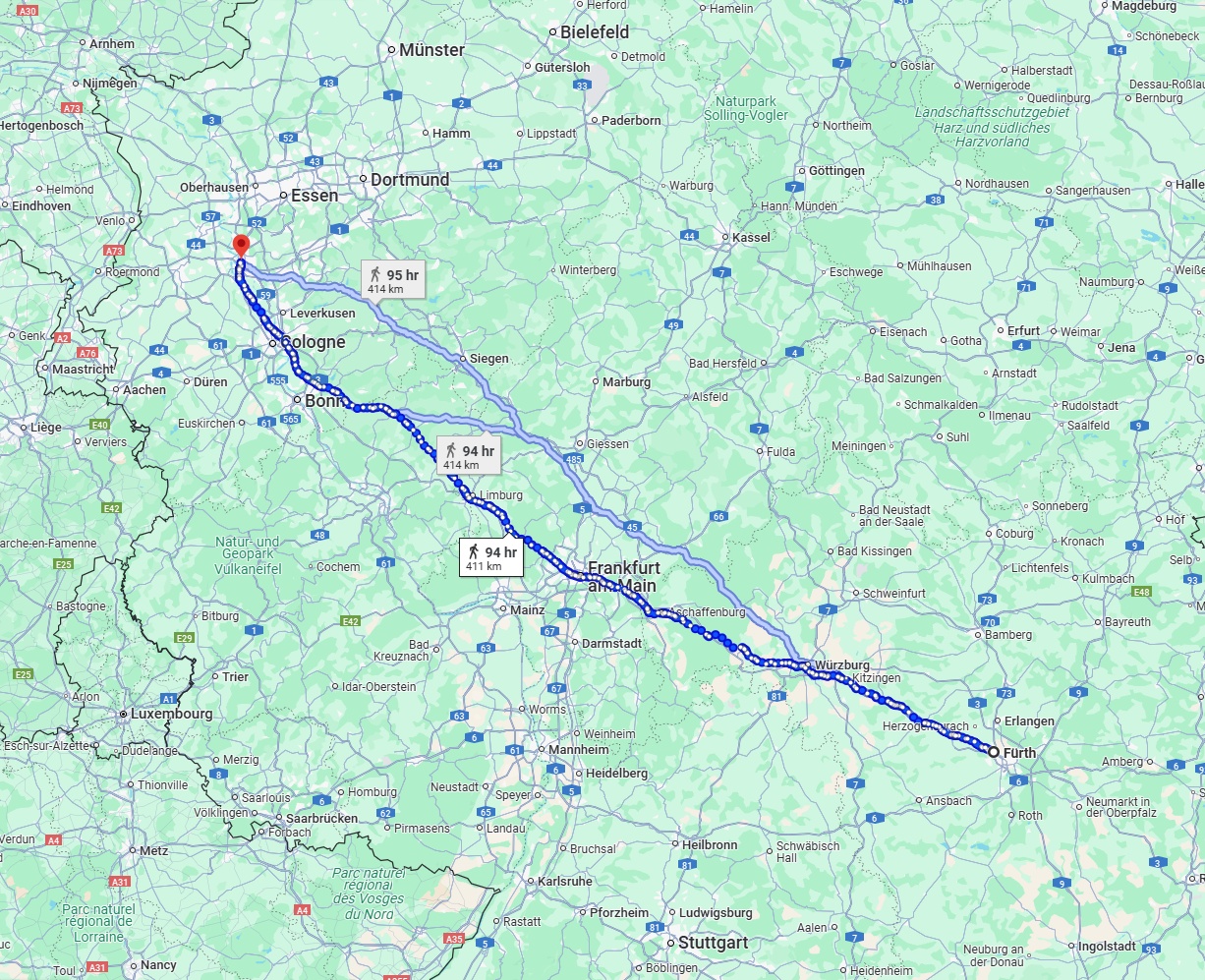 Anreise von Fürth Zu Düsseldorf Über 