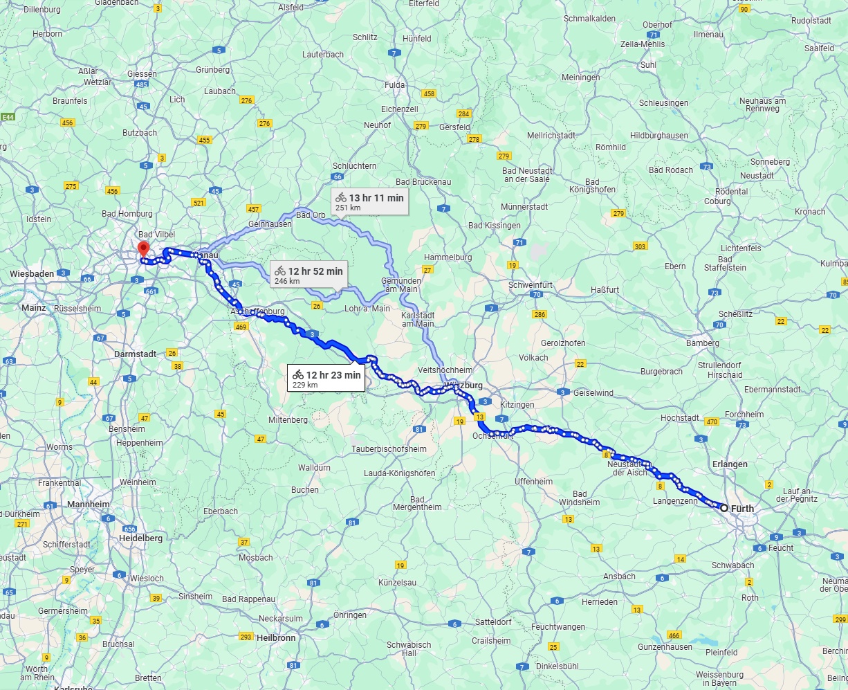 Anreise von Fürth Zu Frankfurt am Main Über 