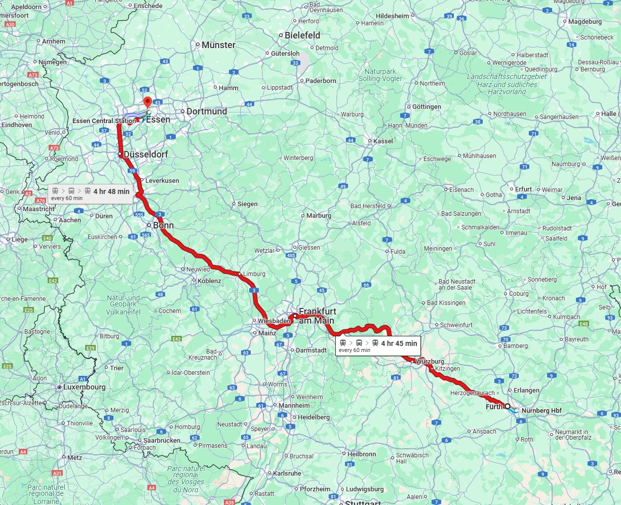Anreise von Fürth Zu Gelsenkirchen Über 