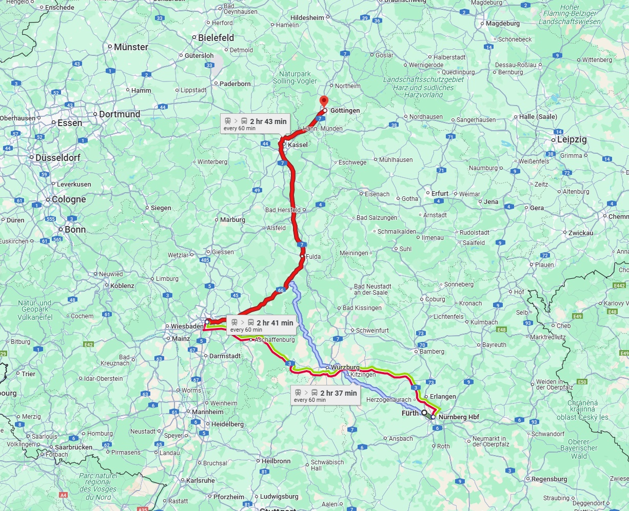 Anreise von Fürth Zu Göttingen Über 