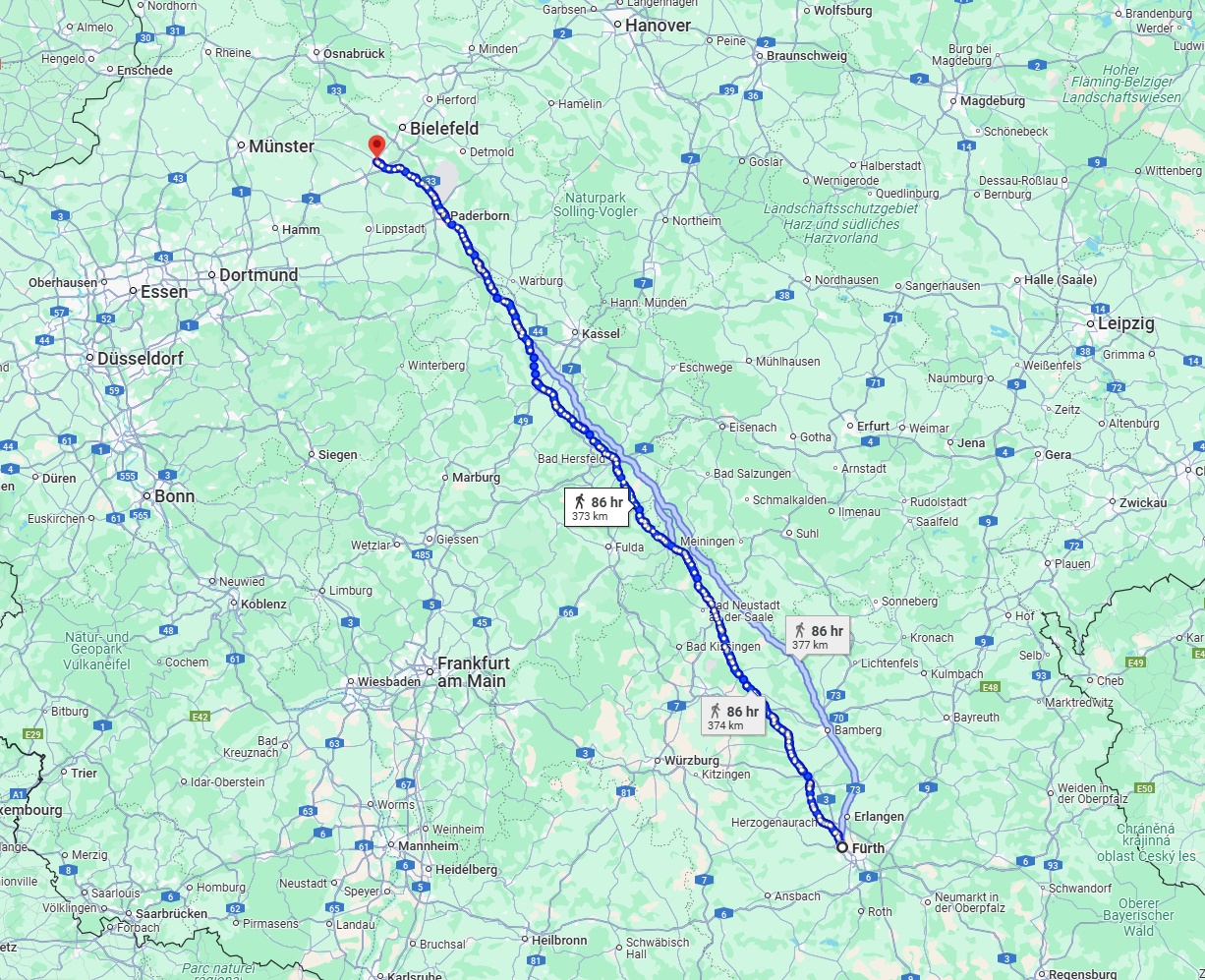 Anreise von Fürth Zu Gütersloh Über 
