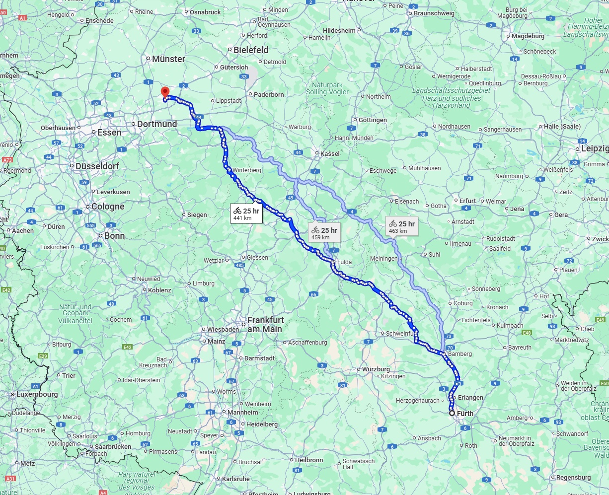 Anreise von Fürth Zu Hamm Über 