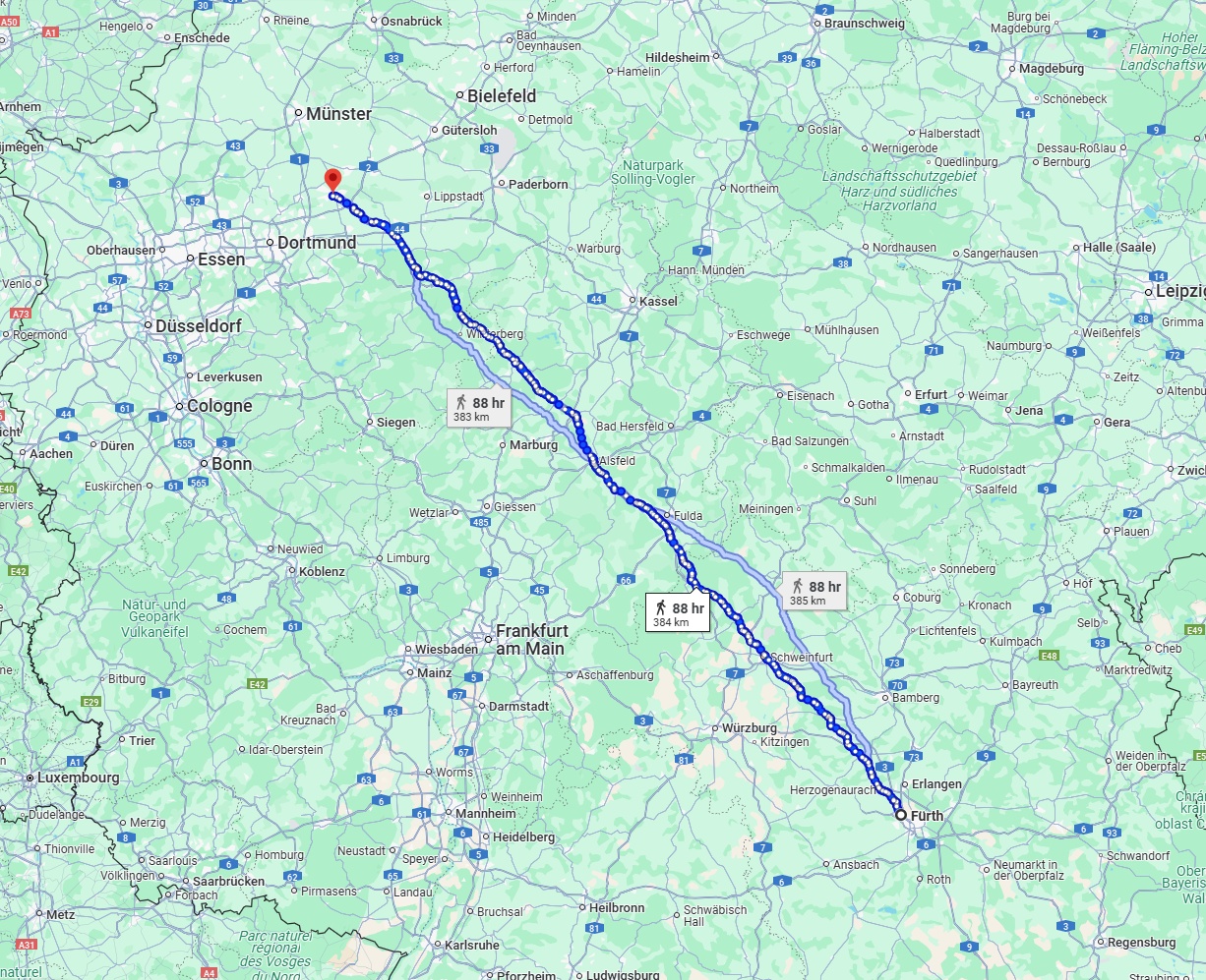 Anreise von Fürth Zu Hamm Über 
