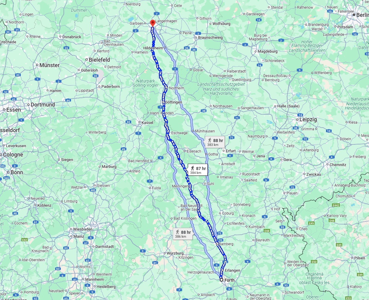 Anreise von Fürth Zu Hannover Über 