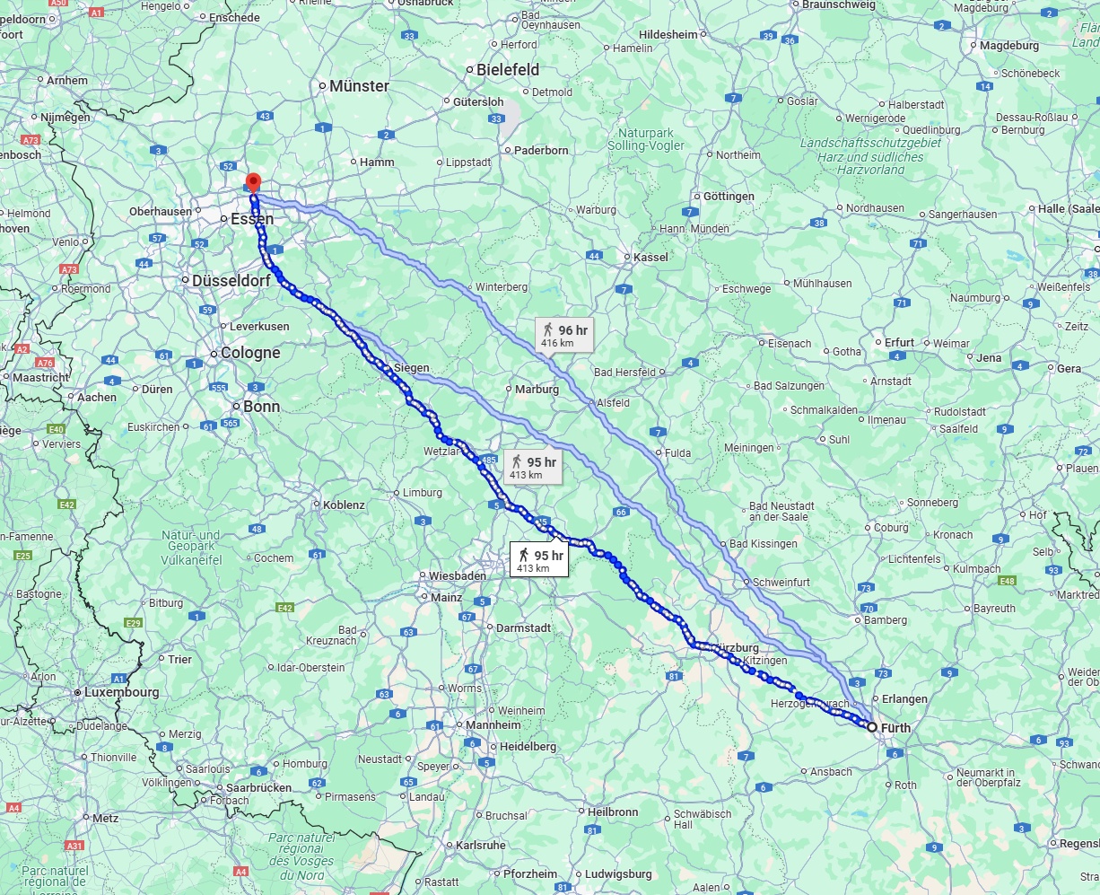 Anreise von Fürth Zu Herne Über 